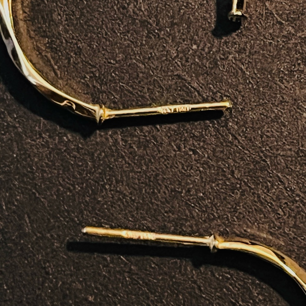New MIA FIORE 14KKT Gold 20mm Hoop Earrings Made In Italy  NEW - Picture 9 of 11